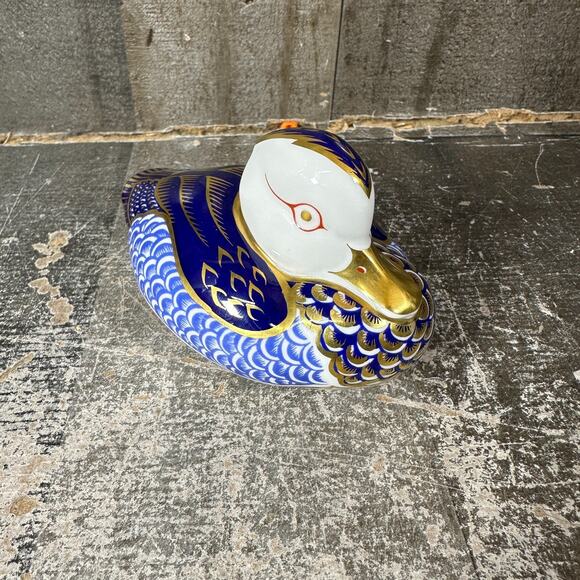 Royal Crown Derby Other - Royal Crown Derby English Bone China DUCK Paperweight Figurine